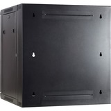 DSI Armoire murale 12U (inclinable) avec porte vitrée - DS6612-DOUBLE, Armoire informatique Noir, 600 x 600 x 635 mm
