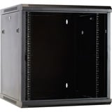 DSI Armoire murale 12U avec porte en verre - DS6612, Armoire informatique Noir, 600 x 600 x 635 mm