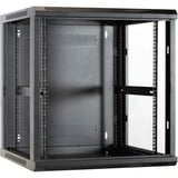 DSI Armoire murale 12U avec porte en verre - DS6612, Armoire informatique Noir, 600 x 600 x 635 mm