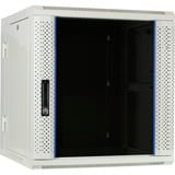 DSI Armoire murale 12U blanche (inclinable) avec porte vitrée - DS6612W-DOUBLE, Armoire informatique Blanc, 600 x 600 x 635 mm