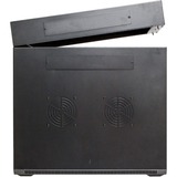DSI Armoire murale 15U (inclinable) avec porte vitrée - DS6615-DOUBLE, Armoire informatique Noir, 600 x 600 x 770mm