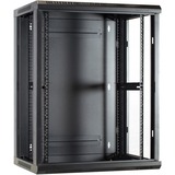 DSI Armoire murale 15U avec porte en verre - DS6415, Armoire informatique Noir, 600 x 450 x 770mm