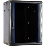 DSI Armoire murale 15U avec porte en verre - DS6615, Armoire informatique Noir, 600 x 600 x 770mm