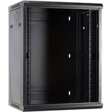 DSI Armoire murale 15U avec porte en verre - DS6615, Armoire informatique Noir, 600 x 600 x 770mm