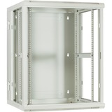 DSI Armoire murale 15U blanche (inclinable) avec porte en verre - DS6615W-DOUBLE, Armoire informatique Blanc, 600 x 600 x 770mm