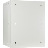 DSI Armoire murale 15U blanche (inclinable) avec porte en verre - DS6615W-DOUBLE, Armoire informatique Blanc, 600 x 600 x 770mm