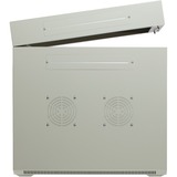 DSI Armoire murale 15U blanche (inclinable) avec porte en verre - DS6615W-DOUBLE, Armoire informatique Blanc, 600 x 600 x 770mm