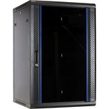 DSI Armoire murale 18U avec porte en verre - DS6618-WAND, Armoire informatique Noir, 600 x 600 x 900mm