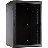 DSI Armoire murale 18U avec porte en verre - DS6618-WAND, Armoire informatique Noir, 600 x 600 x 900mm