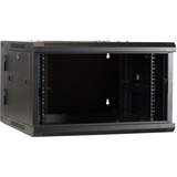 DSI Armoire murale 6U (inclinable) avec porte en verre - DS6606-DOUBLE, Armoire informatique Noir, 600 x 600 x 368 mm