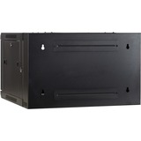 DSI Armoire murale 6U (inclinable) avec porte en verre - DS6606-DOUBLE, Armoire informatique Noir, 600 x 600 x 368 mm