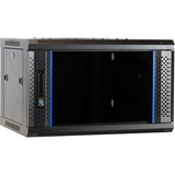 DSI Armoire murale 6U avec porte en verre - DS6406, Armoire informatique Noir, 600 x 450 x 368 mm