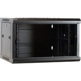 DSI Armoire murale 6U avec porte en verre - DS6406, Armoire informatique Noir, 600 x 450 x 368 mm