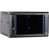 DSI Armoire murale 6U avec porte en verre - DS6606, Armoire informatique Noir, 600 x 600 x 368 mm