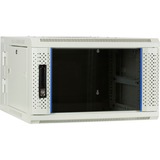 DSI Armoire murale 6U blanche (inclinable) avec porte en verre - DS6606W-DOUBLE, Armoire informatique Blanc, 600 x 600 x 368 mm