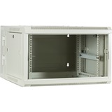 DSI Armoire murale 6U blanche (inclinable) avec porte en verre - DS6606W-DOUBLE, Armoire informatique Blanc, 600 x 600 x 368 mm