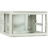 DSI Armoire murale 6U blanche (inclinable) avec porte en verre - DS6606W-DOUBLE, Armoire informatique Blanc, 600 x 600 x 368 mm