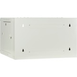 DSI Armoire murale 6U blanche (inclinable) avec porte en verre - DS6606W-DOUBLE, Armoire informatique Blanc, 600 x 600 x 368 mm