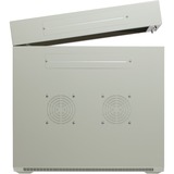 DSI Armoire murale 6U blanche (inclinable) avec porte en verre - DS6606W-DOUBLE, Armoire informatique Blanc, 600 x 600 x 368 mm