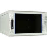 DSI Armoire murale 6U blanche avec porte en verre - DS6606W, Armoire informatique Blanc, 600 x 600 x 368 mm