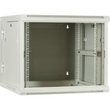 DSI Armoire murale 9U blanche (inclinable) avec porte en verre - DS6609W-DOUBLE, Armoire informatique Blanc, 600 x 600 x 500mm