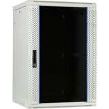 DSI Armoire murale blanche 18U avec porte en verre - DS6618W-WAND, Armoire informatique Blanc, 600 x 600 x 900mm