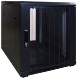 DSI Baie mini serveur 12U avec porte perforée DS6812PP, Armoire informatique Noir, 600 x 800 x 635 mm