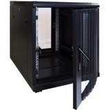 DSI Baie mini serveur 12U avec porte perforée DS6812PP, Armoire informatique Noir, 600 x 800 x 635 mm
