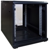 DSI Baie mini serveur 12U avec porte perforée DS6812PP, Armoire informatique Noir, 600 x 800 x 635 mm