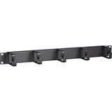 DSI Chemin de câbles métallique 1U 19 pouces 5 crochets - DS-1904, Gestion des câbles Noir, 483 x 75 x 45 mm