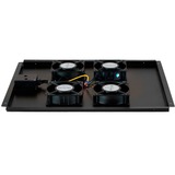 DSI Ensemble de 4 ventilateurs adaptés aux armoires serveurs de 800 mm de profondeur - DS-FT80 refroidisseur Noir, 410 x 40 x 550 mm