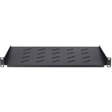 DSI Etagère 1U pour armoires murales de 450 mm de profondeur - DS-FH1U350, Insert de grille Noir, 485 x 350 x 44 mm