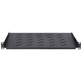 DSI Etagère 1U pour armoires murales de 600 mm de profondeur - DS-FH1U400, Insert de grille Noir, 485 x 400 x 44mm