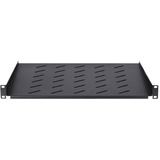 DSI Etagère 1U pour armoires murales de 600 mm de profondeur - DS-FH1U450, Insert de grille Noir, 485 x 450 x 44 mm