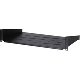 DSI Etagère 2U pour armoires murales de 450 mm de profondeur - DS-FH2U300, Insert de grille Noir, 485 x 300 x 88 mm