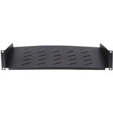 DSI Etagère 2U pour armoires murales de 600 mm de profondeur - DS-FH2U400, Insert de grille Noir, 485 x 400 x 88mm
