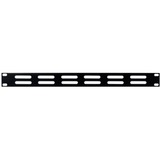 DSI Panneau de recouvrement perforé 19 pouces - DS-Blind1-perf, Finition Noir, 483 x 10 x 45 mm