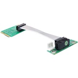 DeLOCK 41370 port d'extension, Carte de montage Mini PCI Express, PCI Express x1, 0,13 m, Multicolore
