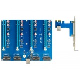 DeLOCK Carte Riser PCI Express x1 > 4 x PCIe x16 avec câble USB, Carte de montage 