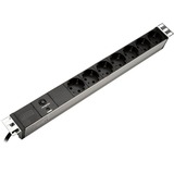 Digitus Bloc multiprises en aluminium avec protection contre les surcharges Noir