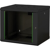 Digitus Boîtier de série Unique - 600 x 450 mm (lxp), Armoire informatique Noir, Rack monté sur le mur, 9U, 100 kg, Verrouillage des touches, Noir
