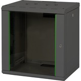 Digitus Boîtier mural 19" 12U, Armoire informatique Noir