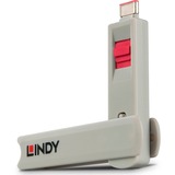Lindy 40425 bloqueur de port Bloqueur de port + clé USB Type-C Rose 5 pièce(s), Sécurité Rouge, Bloqueur de port + clé, USB Type-C, Rose, 5 pièce(s), 10 g