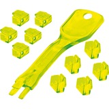 Lindy 40482 bloqueur de port Bloqueur de port + clé RJ-45 Jaune 10 pièce(s), Dispositif antivol Jaune, Bloqueur de port + clé, RJ-45, Jaune, 10 pièce(s), 10 g