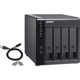 QNAP Boîtier d'extension RAID USB 3.0 TR-004, Boîtier disque dur Noir