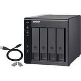 QNAP Boîtier d'extension RAID USB 3.0 TR-004, Boîtier disque dur Noir