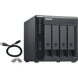 QNAP Boîtier d'extension RAID USB 3.0 TR-004, Boîtier disque dur Noir