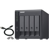 QNAP Boîtier d'extension RAID USB 3.0 TR-004, Boîtier disque dur Noir