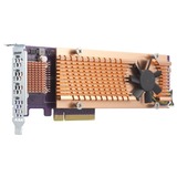 QNAP QM2-4P-384 carte et adaptateur d'interfaces Interne PCIe, Contrôleur PCIe, PCIe, PCIe 3.0, Actif, 1 ventilateur(s), 68,9 mm