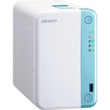 QNAP TS-251D-4G, NAS Blanc/Bleu clair, USB 2.0, 2x USB-C 3.2 (5 Gbit/s), 1x HDMI 2.0